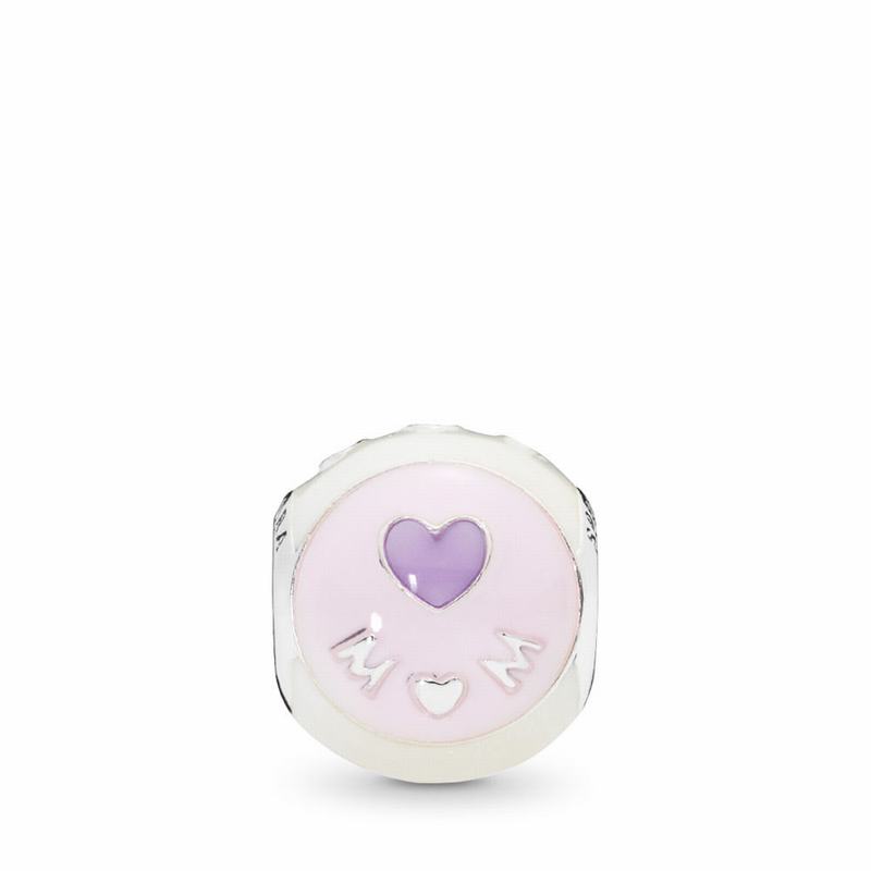 Pandora Love Mom Charm, Mixed Enamel NZ, Sterling Silver (048691-WED)